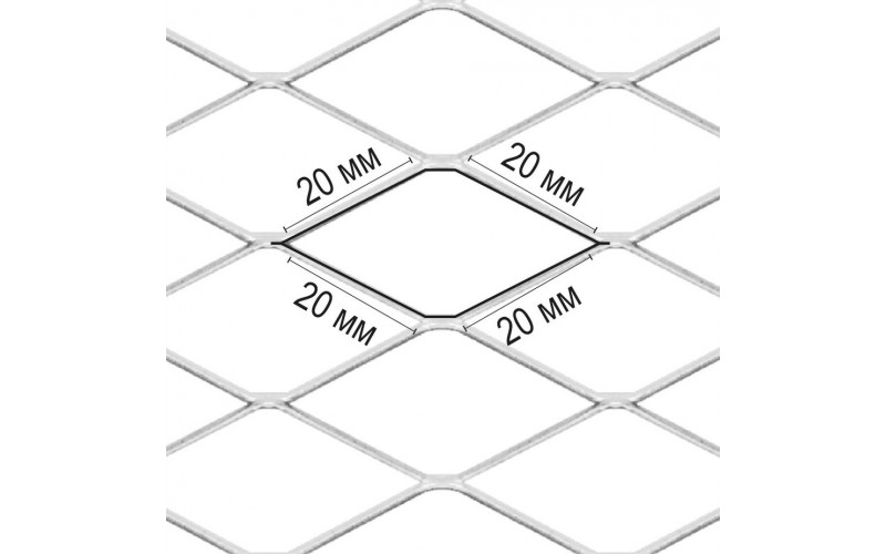 Сетка штукатурная ЦПВС оцинкованная 20х20 мм 1х15 м рулон