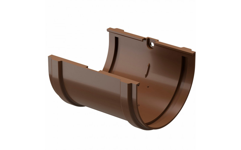 Соединение желоба пластиковое Docke Standard d120 мм коричневый RAL 8017