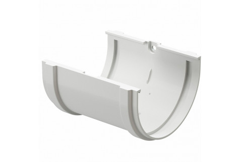 Соединение желоба пластиковое Docke Standard d120 мм пломбир RAL 9003