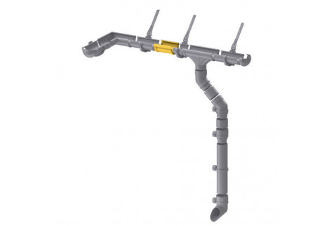 Соединение желоба пластиковое Docke Standard d120 мм пломбир RAL 9003