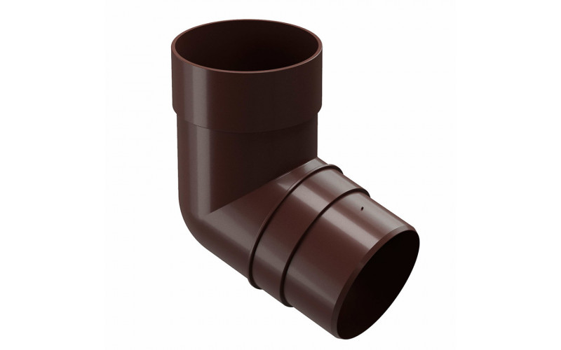 Колено трубы пластиковое Docke Premium d85 мм 72° каштан RAL 8017