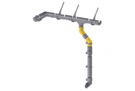 Колено трубы пластиковое Docke Standard d80 мм 45° пломбир RAL 9003