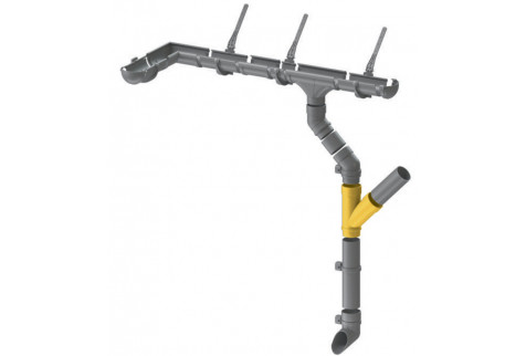 Тройник трубы Docke Lux пластиковый d100 мм 45° пломбир RAL 9003