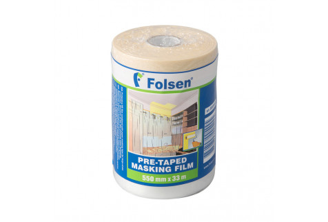 Пленка защитная Folsen с клейким краем 9 мкм 0,55х33 м (18,1 кв.м)