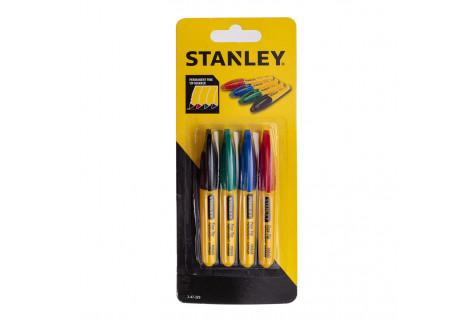 Маркер перманентный Stanley Mini 4 цвета в наборе (4 шт.)