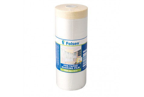 Пленка защитная Folsen с клейким краем 9 мкм 1,8х33 м (59,4 кв.м)