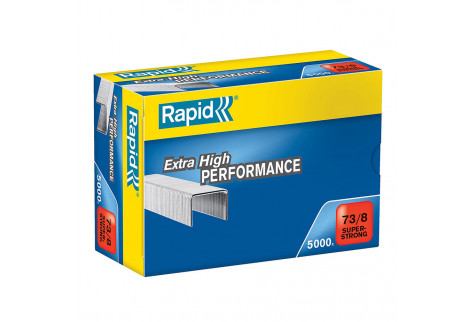 Скобы для плайера Rapid (24890300) тип 73 8 мм с острыми ножками стальной (5000 шт.)