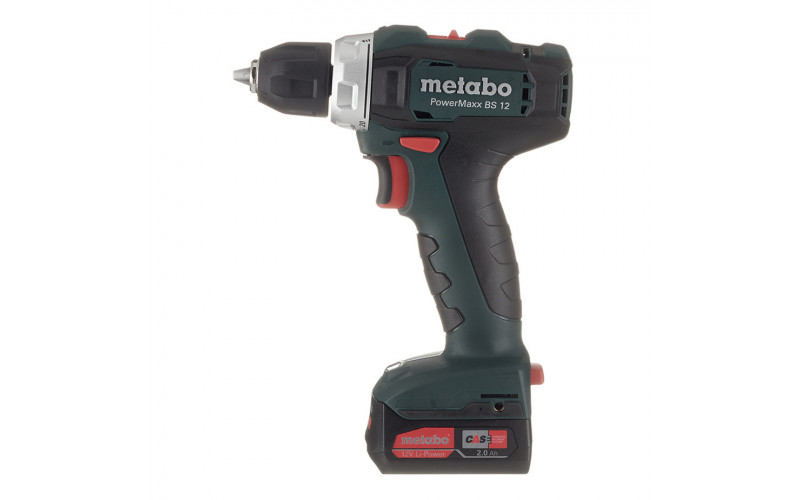 Дрель-шуруповерт аккумуляторная Metabo PowerMaxx BS 12 (601036500) 12В 2х2Ач Li-Ion