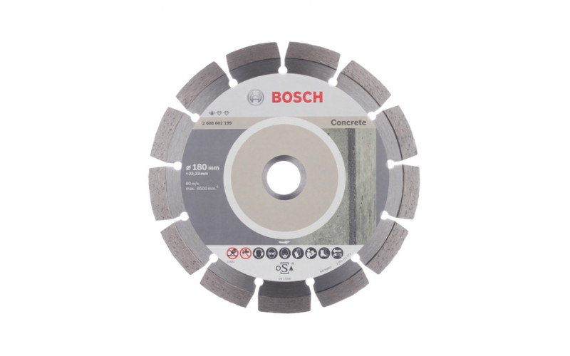 Диск алмазный по бетону Bosch Professional (2608602199) 180x22,2x2 мм сегментный сухой рез