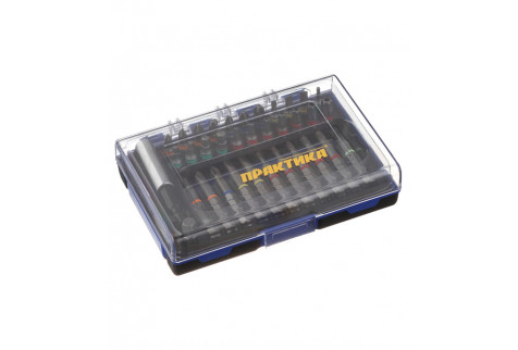 Набор бит Практика (779-004) PH/ PZ/ SL / TORX/ HEX/ Tri-Wing 25/50 мм с адаптером (35 шт.)