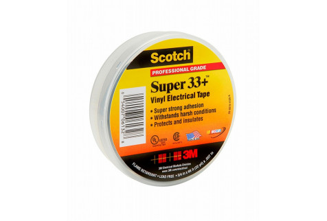 Изолента 3M Super 33+ ПВХ черная 19 мм 20 м
