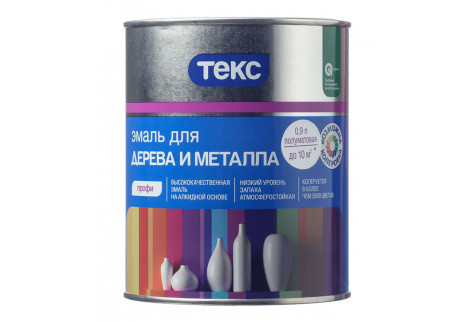 Эмаль алкидная Текс Профи основа А полуматовая 0,9 л