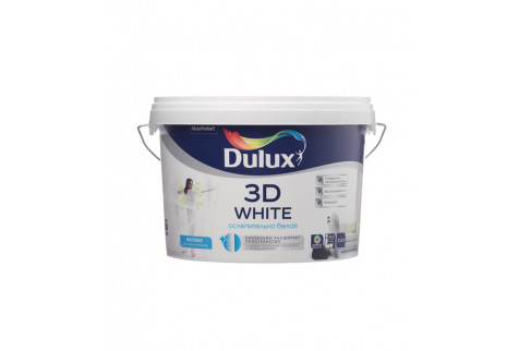 Краска водно-дисперсионная интерьерная Dulux 3D White белая основа BW 2,5 л