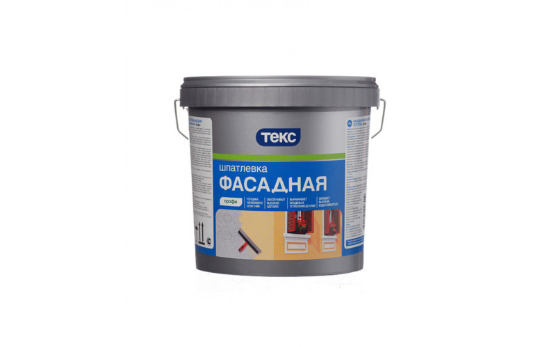 Шпатлевка фасадная Текс Профи акрилатная 5 кг