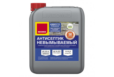 Антисептик Neomid 430 Еco невымываемый для дерева биозащитный концентрат 1:9 5 кг