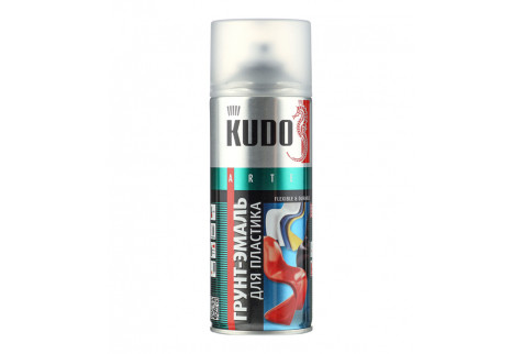 Грунт-эмаль аэрозольная для пластика Kudo белая RAL 9003 520 мл