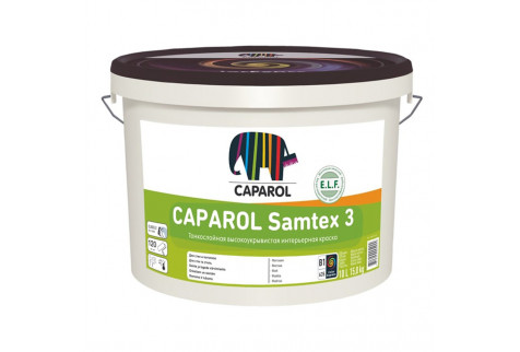 Краска водно-дисперсионная Caparol Samtex 3 ELF влагостойкая белая база 1 10 л