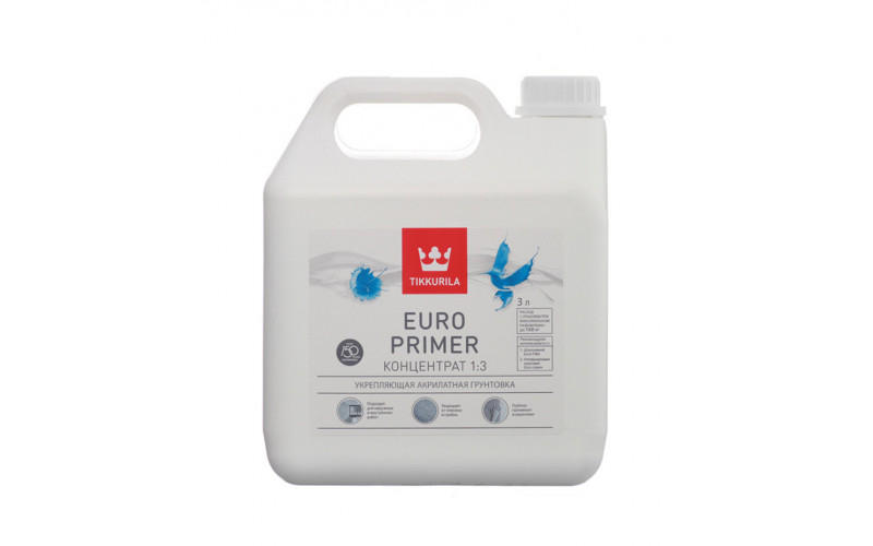 Грунт Tikkurila Euro Primer концентрат 3 л