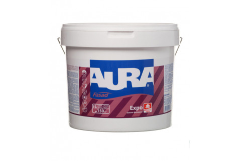 Краска водно-дисперсионная фасадная Aura Fasad Expo белая основа А 15 л Краска водно-дисперсионная фасадная Aura Fasad Expo белая основа А 15 л