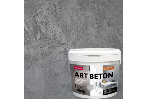 Штукатурка декоративная с эффектом бетона Bayramix Аrt Beton микроцемент AB-03 темно-серый 10 кг