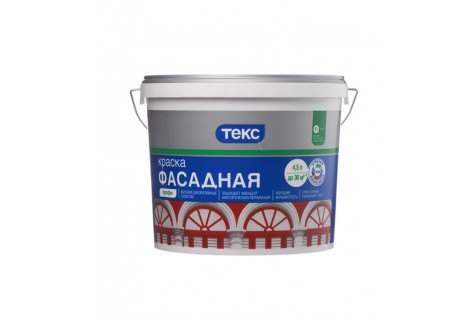 Краска водно-дисперсионная фасадная Текс Профи основа D 4,5 л