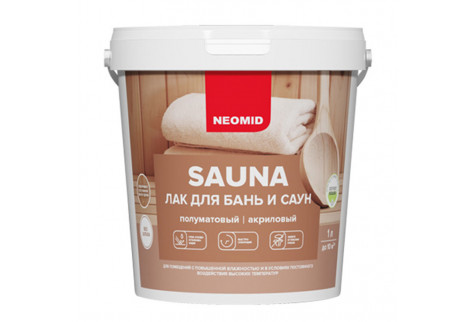 Лак акриловый Neomid Sauna бесцветный 1 л полуматовый