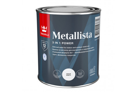 Краска по ржавчине Tikkurila Metallista A глянцевая 0,9 л