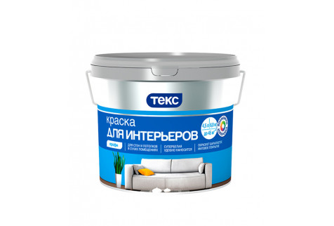 Краска водно-дисперсионная интерьерная Текс Профи белая основа А 4,5 л