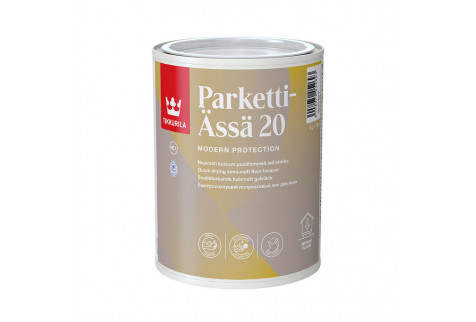 Лак паркетный Tikkurila Parketti-Assa 20 бесцветный 1 л полуматовый