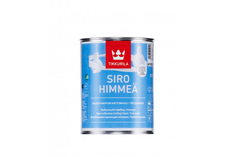 Краска водно-дисперсионная для потолка Tikkurila Siro Himmea (Сиро Мат) белая 0,9 л