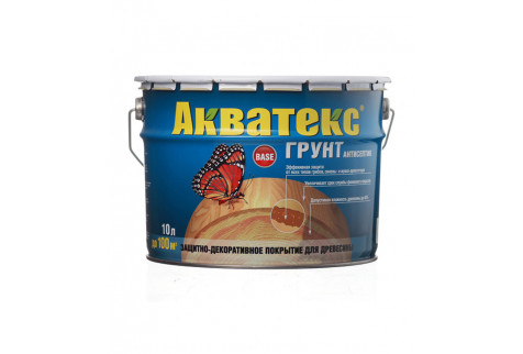 Антисептик Акватекс грунтовочный для дерева бесцветный 10 л