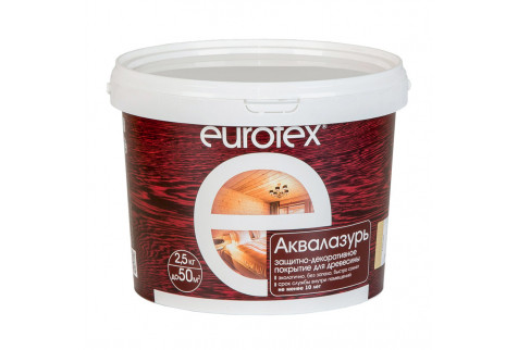 Лак антисептик акриловый Eurotex Аквалазурь сосна 2,5 л