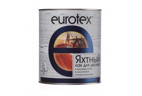 Лак алкидно-уретановый яхтный Eurotex бесцветный 2 л полуматовый