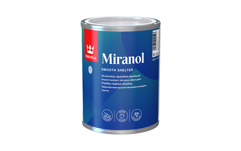 Эмаль алкидная Tikkurila Miranol основа А глянцевая 0,9 л