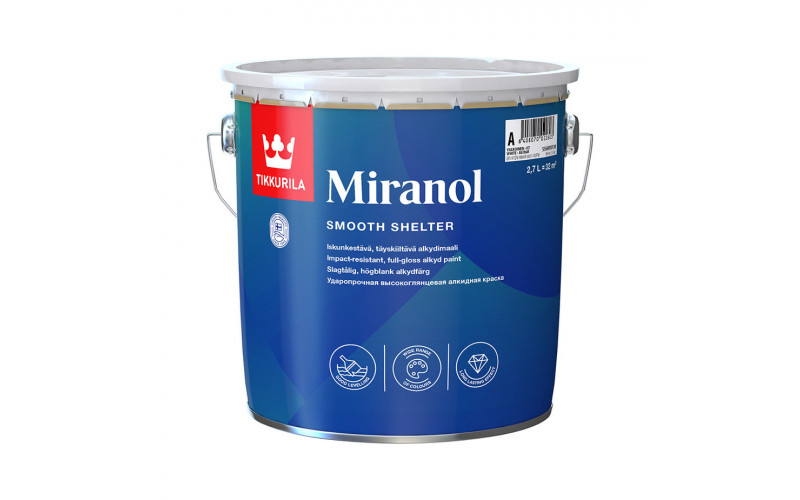 Эмаль алкидная Tikkurila Miranol основа А глянцевая 2,7