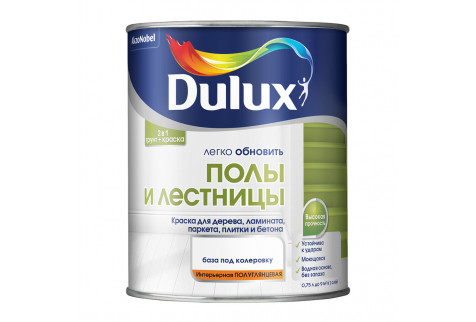 Краска Dulux Полы и Лестницы белая основа 0,75 л