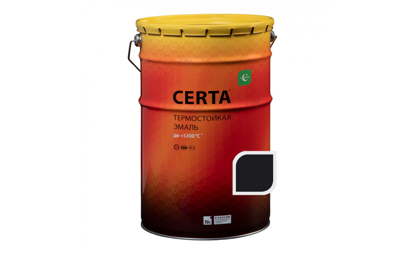 Эмаль термостойкая CERTA черный 700°С 25 кг