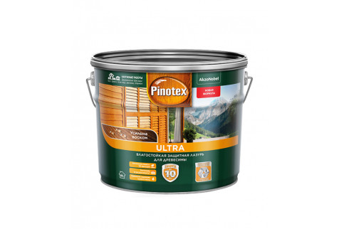 Антисептик Pinotex Ultra декоративный для дерева тик 9 л