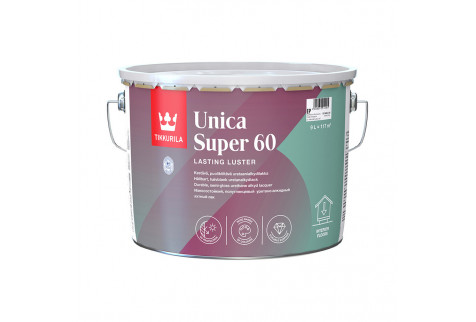 Лак алкидно-уретановый яхтный Tikkurila Unica Super 60 основа EP бесцветный 9 л полуглянцевый