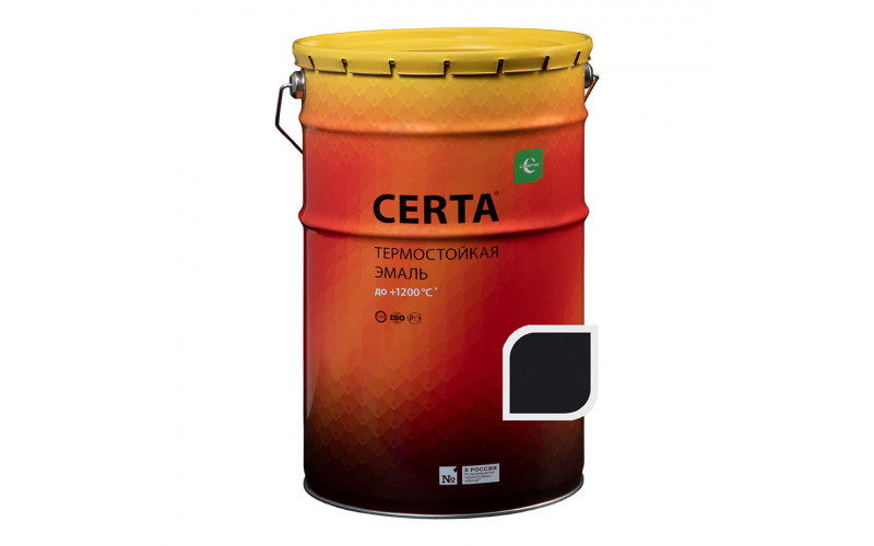 Эмаль термостойкая CERTA черный 1200°С 25 кг