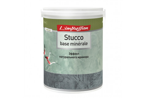 Штукатурка декоративная L'impressionStucco base minerale эффект венецианской штукатурки белый 4 кг