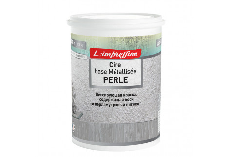 Краска лессирующая L'impression Cire base Metallisee Perle эффект патины матовая 0,8 л