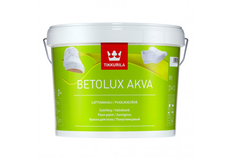 Краска для пола Tikkurila Betolux Akva основа C полуглянцевая 9 л