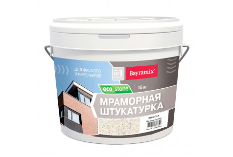 Мраморная штукатурка EcoStone Bayramix, цвет 774 15 кг
