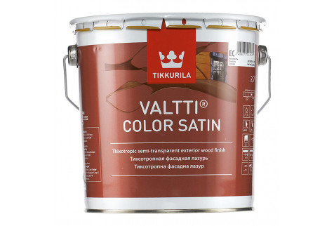 Антисептик Tikkurila Valtti Color Satin декоративный для дерева бесцветный основа EC 2,7 л