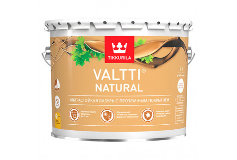 Антисептик Tikkurila Valtti Natural декоративный для дерева бесцветный 9 л