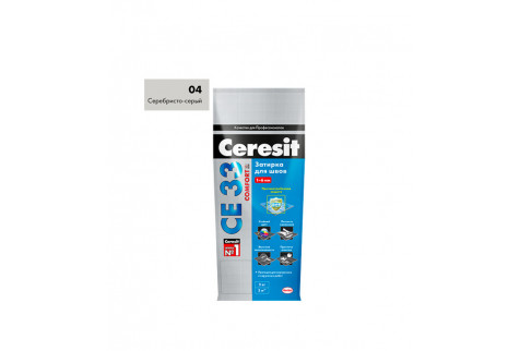 Затирка Ceresit CE 33 04 серебристо-серая 2 кг