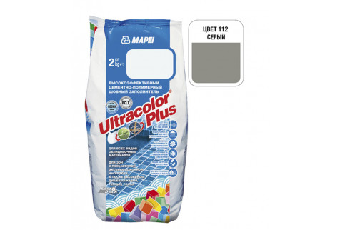 Затирка Mapei Ultracolor Plus 112 серая 2 кг