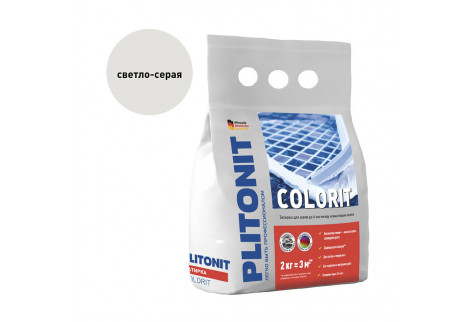 Затирка Plitonit Colorit светло-серая 2 кг