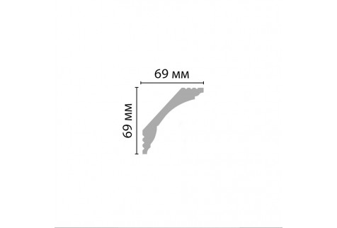 Плинтус из дюрополимера ударопрочный 69х69х2000 мм Standart